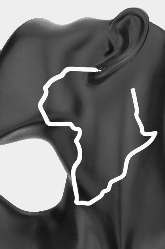 Map of Heritage Earrings- White