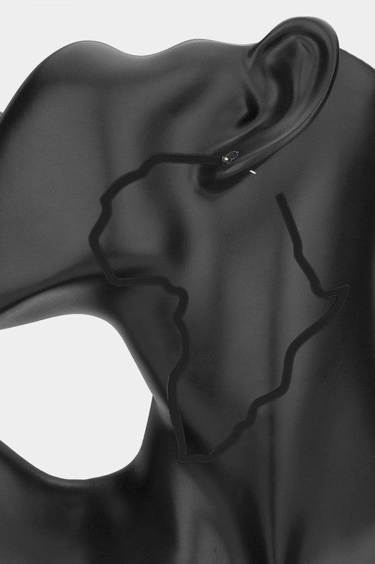 Map of Heritage Earrings -Black