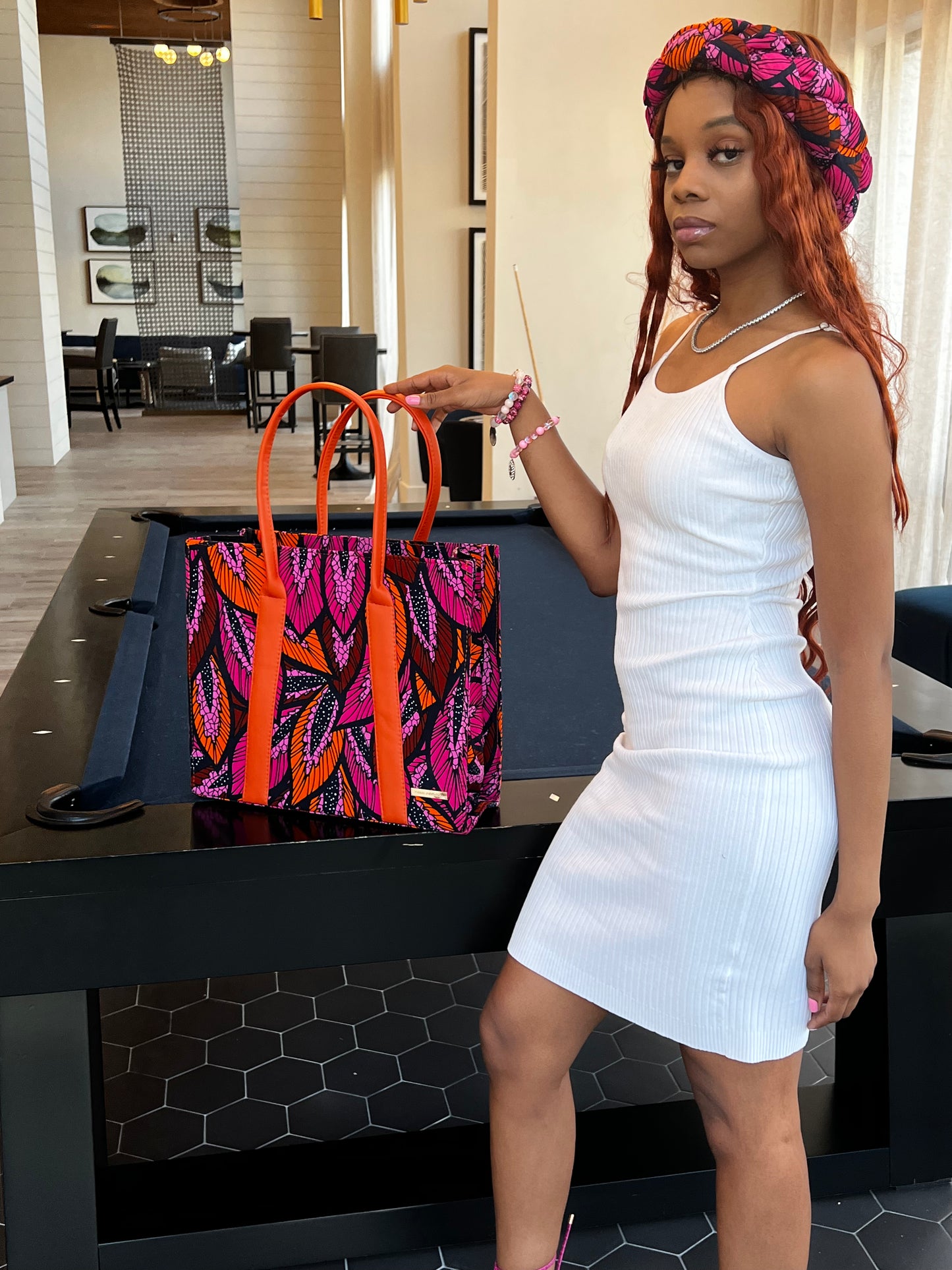 Arewa Orange Multi Tote